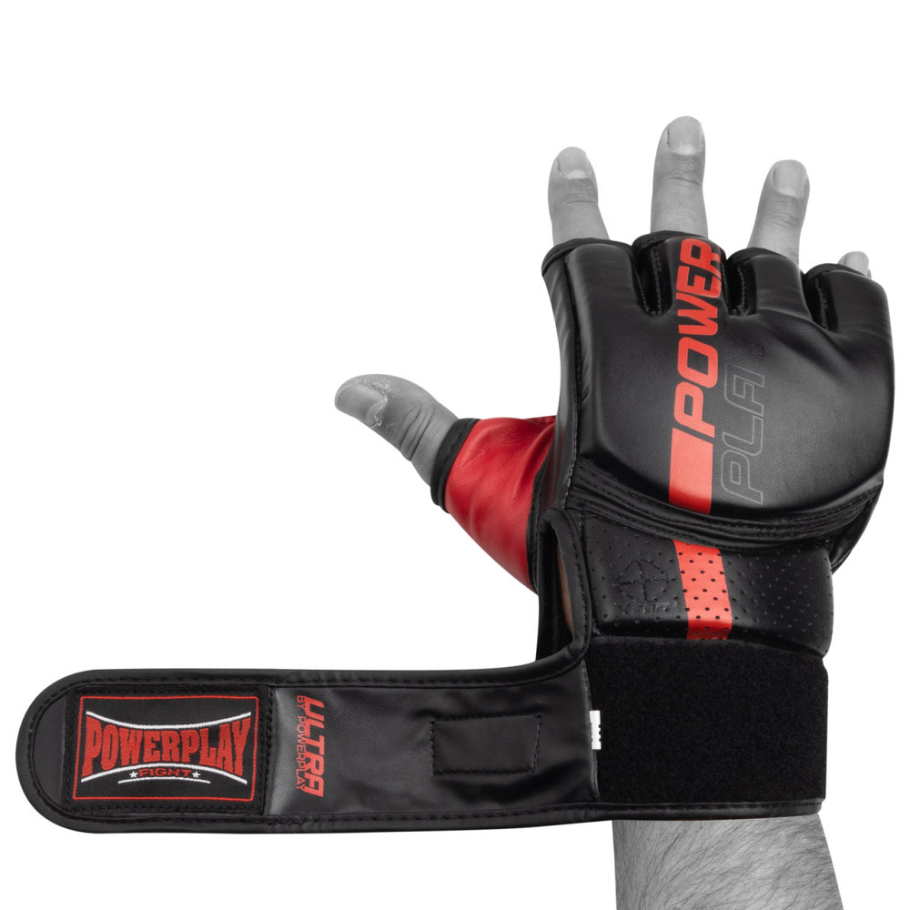 Рукавички для ММА змішаних єдиноборств рукопашного бою чорні PowerPlay 3093 Hybrid розмір XL Київ - фото 4