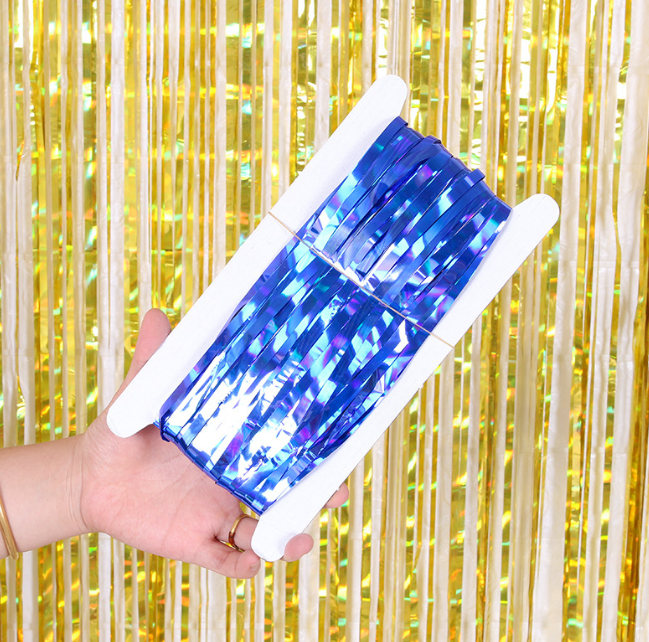 Дождик на новый год с голограммой 2 м на 1 м синий Киев - изображение 3