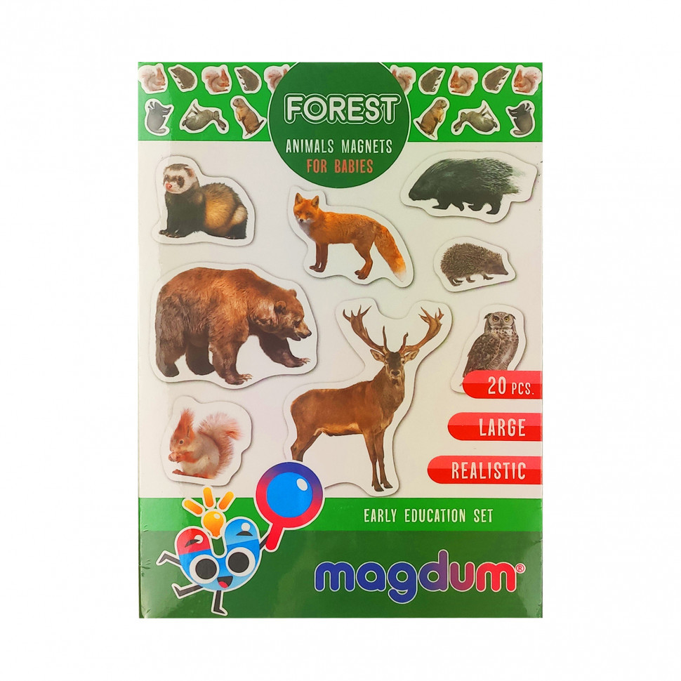 Дитячий набір магнітів Лісові мешканці фото ML4031-29 EN Вінниця - фото 1