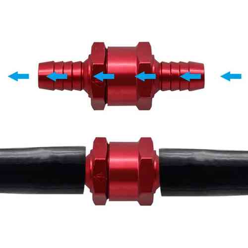 Клапан обратный для топливного насоса 6мм, направленный, красный Вінниця