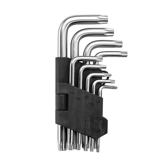 Набор ключей Г-образных TORX, 9 шт, Т10-Т50, Cr-V INTERTOOL HT-0607 Киев - изображение 5