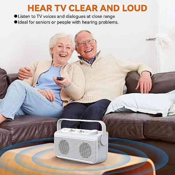 Усилитель голоса ANSTEN ZXTB007 Черный портативный для TV 30 м без задержки SOS 2.4 GHz AUX/RCA 10 ч Киев