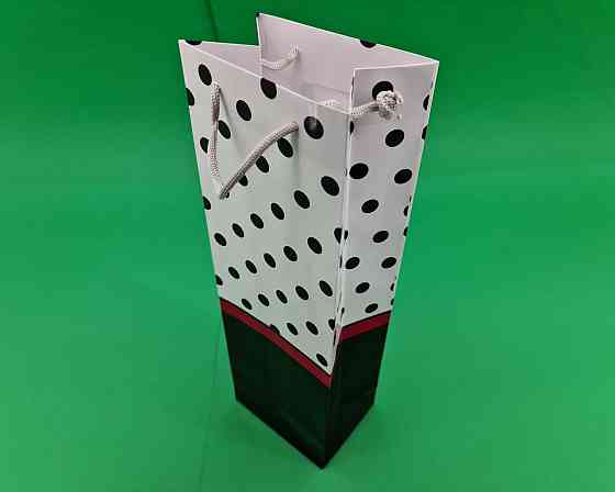 Пакет бумажный подарочный под бутылку  12/9/36(артBUT-72) (12 шт) Харьков