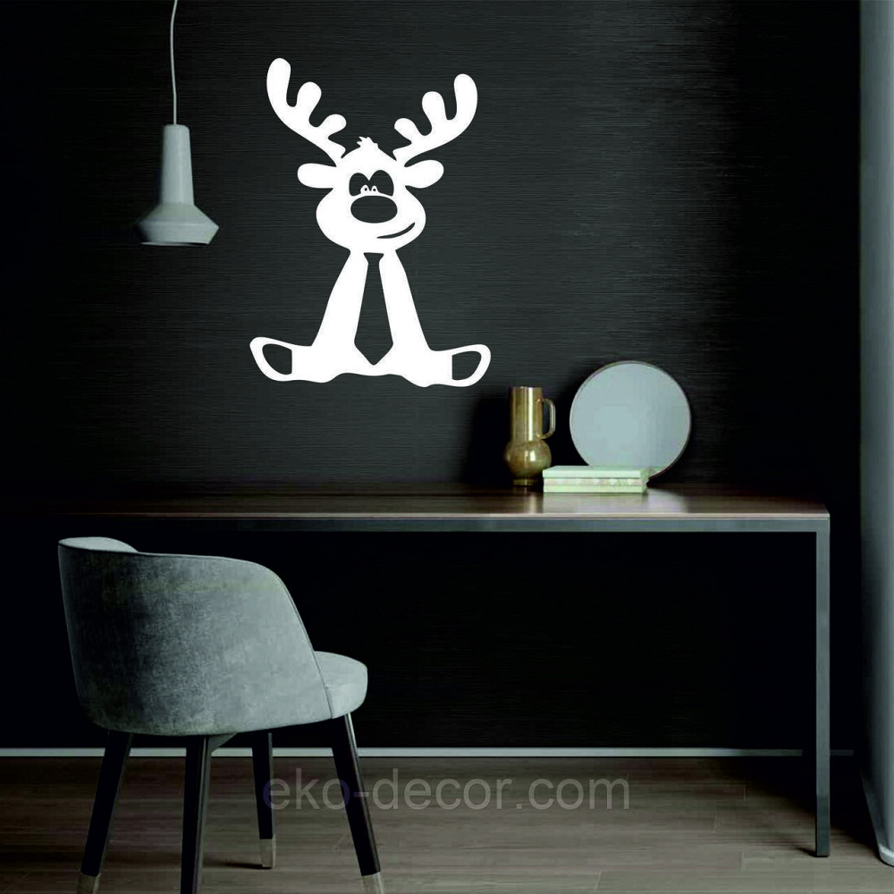 Декоративное настенное Панно «Олень», Декор на стену 50*30 см, Белый Киев - изображение 5