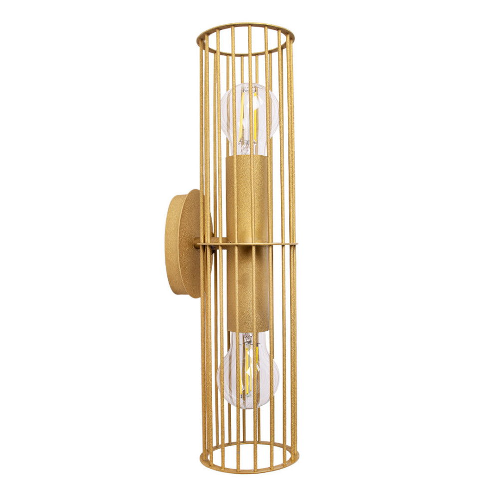 Бра під дві лампи Е27 MSK Electric Malta настінний світильник у стилі лофт MR 1040 GD Київ - фото 5