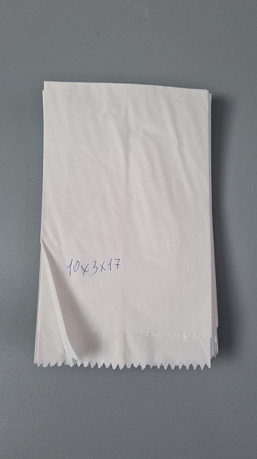 Жиростойкий пакет бумажный (Саше) 10/3*17 Белый 100 штук (2000 шт) Харків - фото 2