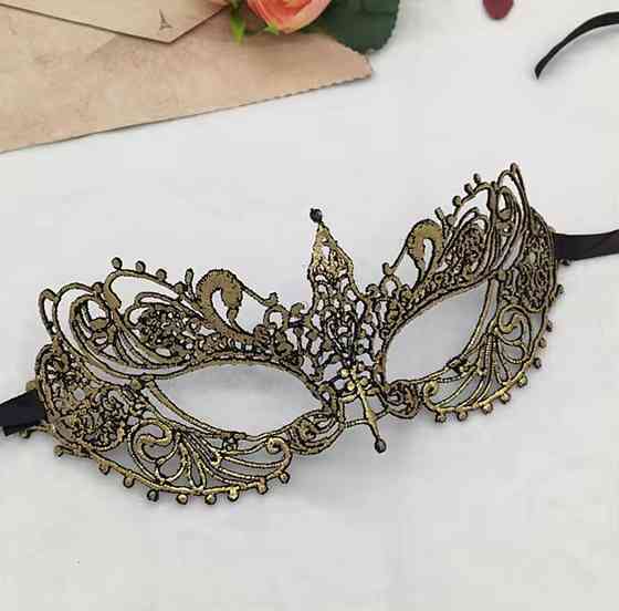 Маска для вечірок one size золотистий Київ