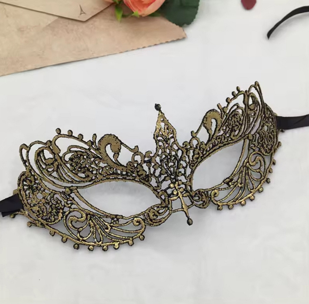 Маска для вечірок one size золотистий Київ - фото 2