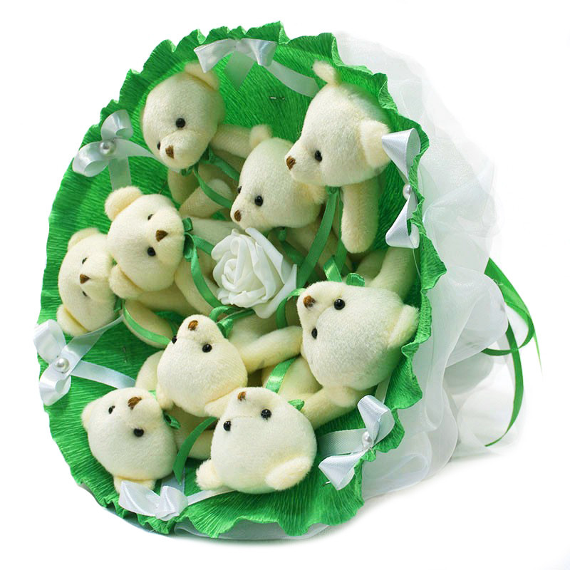 Букет з іграшок Ведмедики смарагдовий 5352IT з 9ю іграшками Вінниця - фото 4