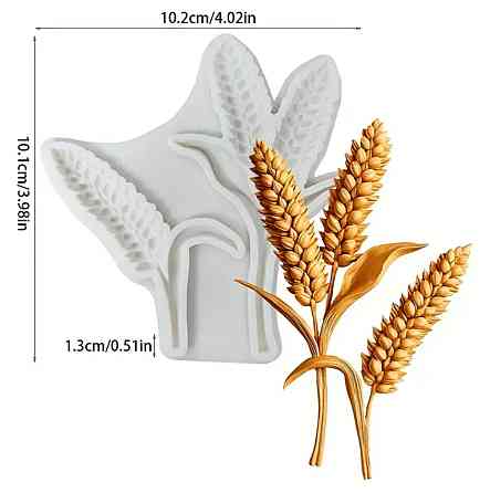 Молд силиконовый Пшеница 101 на 102 мм белый Киев