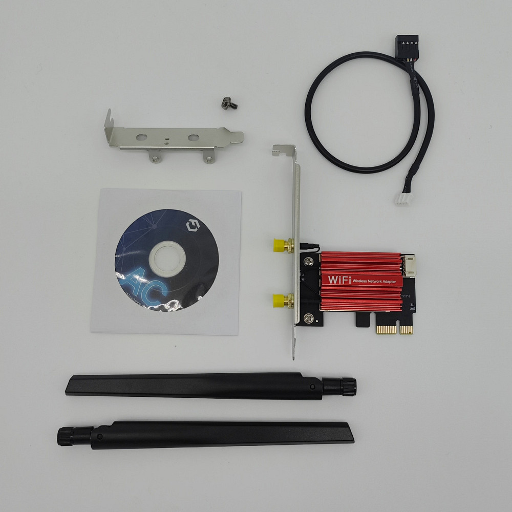 Межева карта, адаптер Wi-Fi 2.4G/5G/6G, Bluetooth 5.3 Fenvi 5 Intel AC1200 Клевань - фото 1