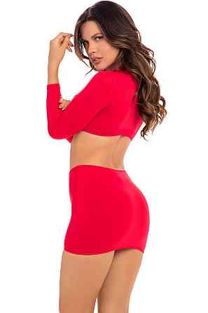Комплект STOP & STARE 2PC SKIRT SET RED, S/M Sex Aura Київ