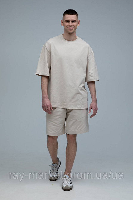 Шорты базовые RAY BASIC бежевые мужские (U0701M-Cream) XL Киев - изображение 4