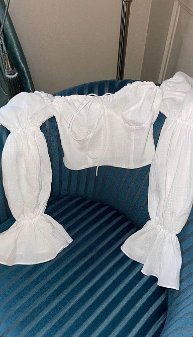 Женский летний романтичный топ муслин 100% хлопок Одесса - изображение 3