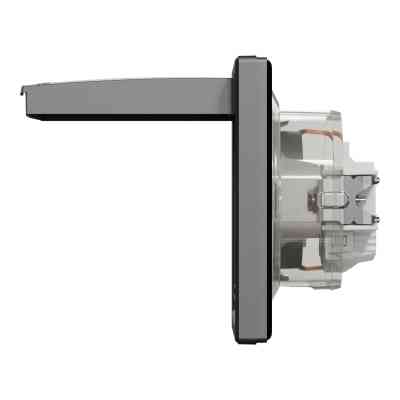 Розетка Schneider Electric ASFORA з кришкою, IP44, антрацит (EPH3100371) Вінниця