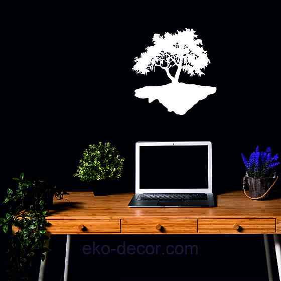 Декоративное настенное Панно «Дерево», Декор на стену 70*67 см, Белый Киев