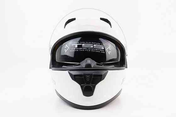 Шолом інтеграл, закритий (сертифікація DOT)+відкидні окуляри BLD-M67 М (57-58см), БІЛИЙ глянець Киев