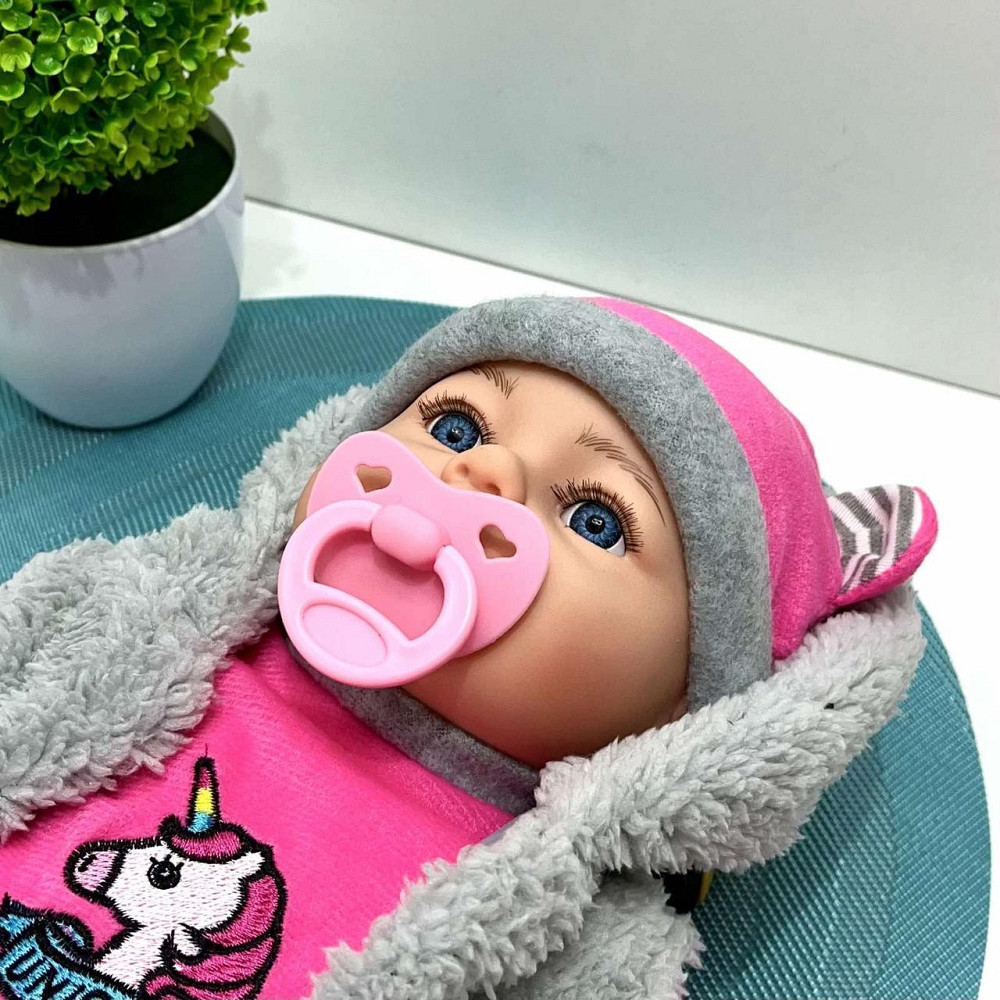 Лялька-пупс м'яконабивна з соскою та звуковими ефектами укр мова Вид 2 (M 5424 UA) Чернігів - фото 6