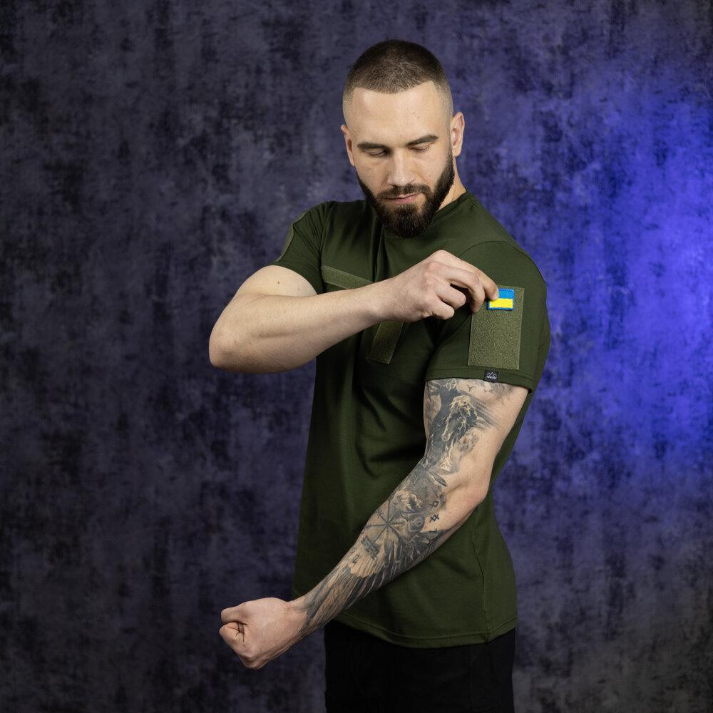 Футболка чоловіча однотонна хакі Pobedov Peremoga Військова Київ - фото 7