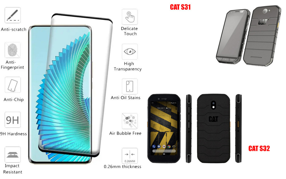 Защитное стекло HyperGlass Pro для CAT S31, CAT S32 – максимальная чувствительность и защита Киев - изображение 2