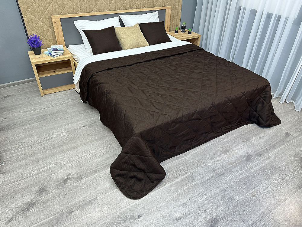Покрывало стеганое Decorator Flax ромб 230х250 см венге (85-069) Киев - изображение 7