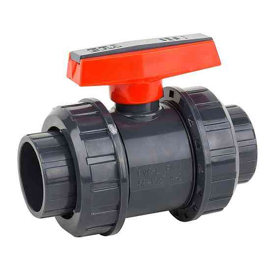 Кран шаровой ПВХ Kripsol VEP 63.D D63 мм под клей для бассейна Киев