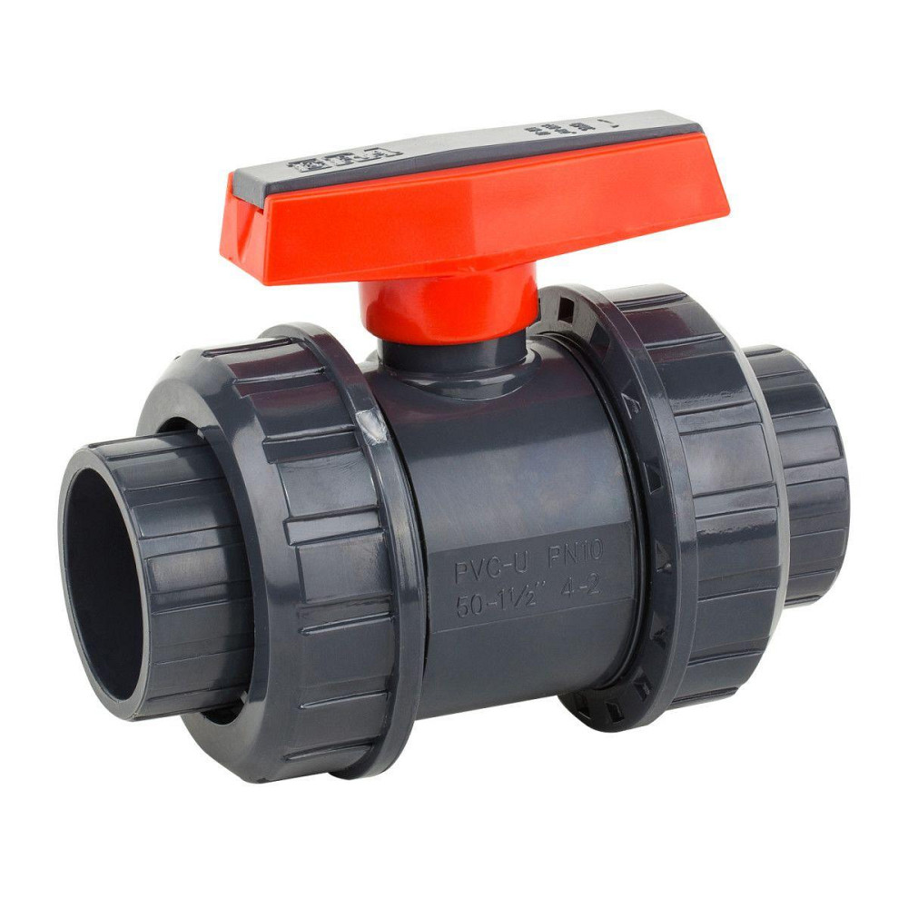 Кран шаровой ПВХ Kripsol VEP 63.D D63 мм под клей для бассейна Киев - изображение 1