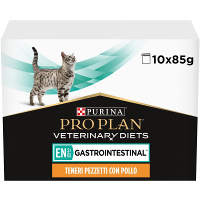 Влажный корм для кошек Purina Pro Plan Veterinary Diets EN Gastrointestinal При болезнях желудочно-кишечного тракта С курицей 10 x 85 г (8445290093561 Винница - изображение 1