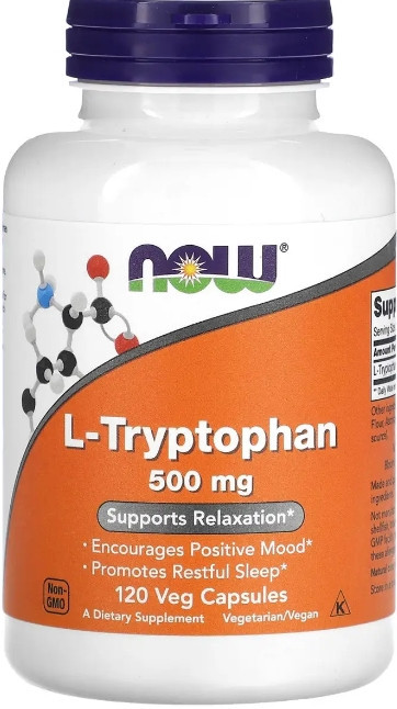 Триптофан NOW L Tryptophan 500mg 120 vcaps Київ - фото 1