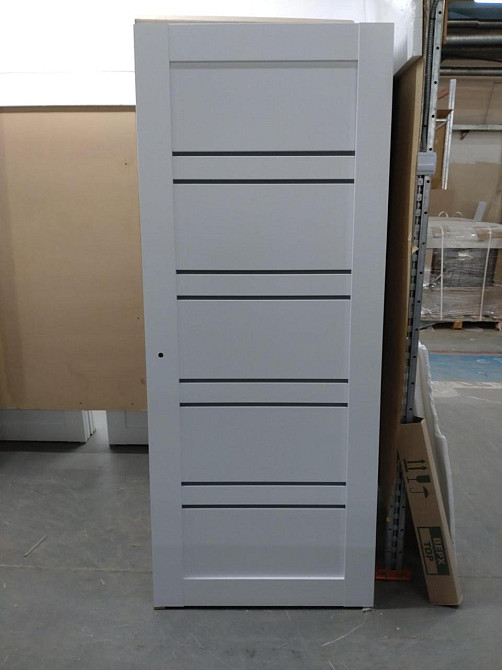 Двері екокошпон, Полотно, серія TETRA, Модель Т-01 (сатин) Колір: Альпійський білий (НОВИНКА) Київ - фото 3