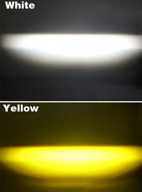 Светодиодная фара StarLight HP-GZD-267-01 ближний (белый+желтый), универсальная круглая 12/24V Харьков - изображение 2