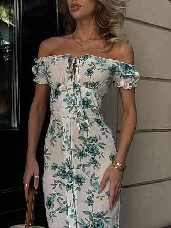 Жіноче стильне елегантне довге плаття зі штапелю Зелений, 46/48 Одеса