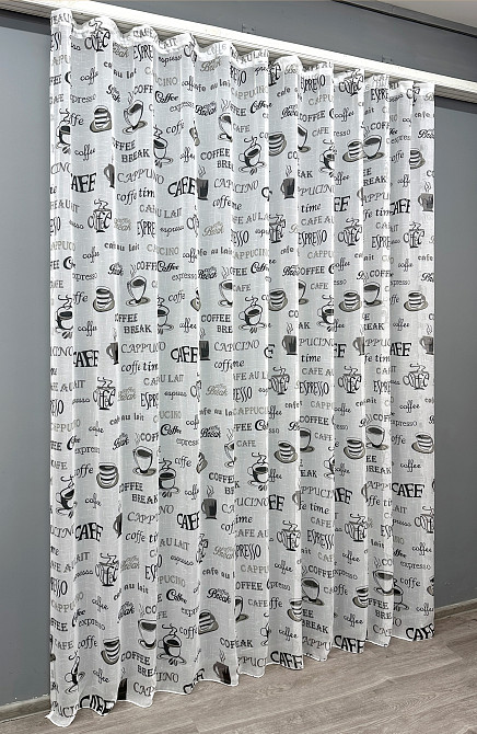 Тюль VR-Textil 1793т Льон Молочний з чорним 250х270 см (42-0944) Київ - фото 3