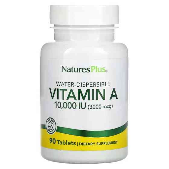 Вітамін А Nature's Plus Vitamin A 10000 IU Water-Dispersible 90 Tablets Луцьк