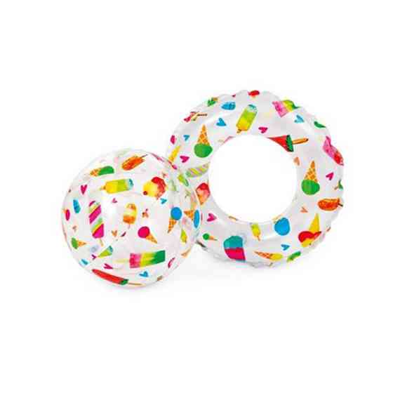 Детский надувной бассейн Сладости 59460-2 круг, мячик Винница