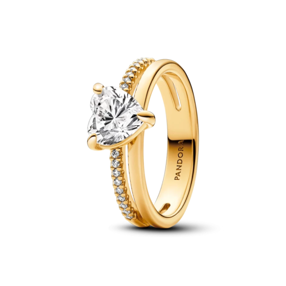 Серебряное кольцо Pandora Сердце с двумя оборотами 163100C01 58MasterSem Киев