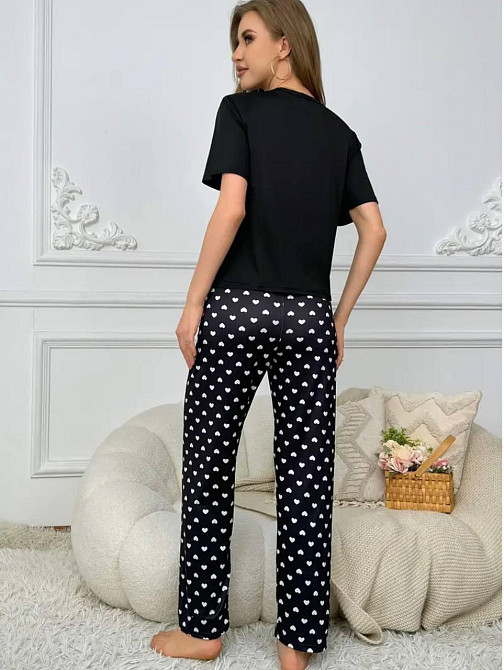 Женский домашний комплект тройка: футболка шорты и штаны с принтом 46/48 Одесса - изображение 3