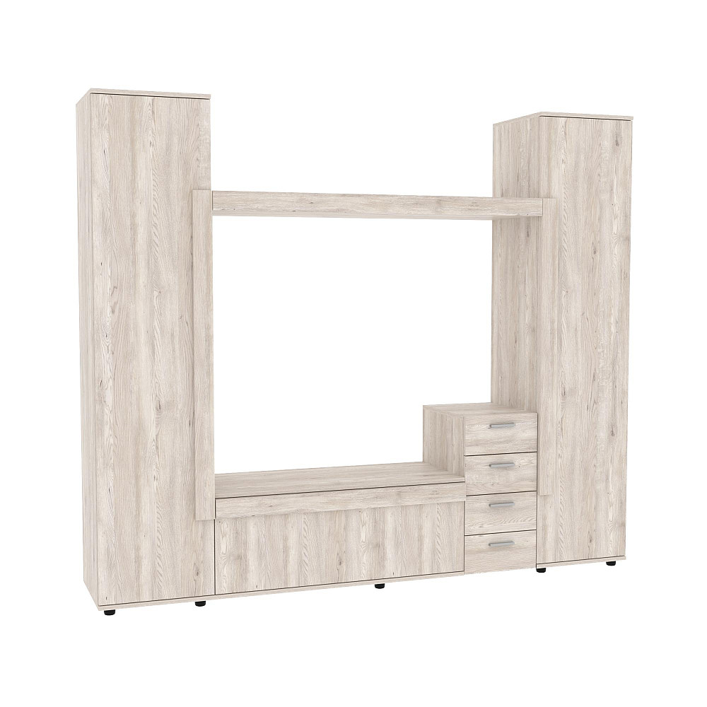 Стенка в гостиную под ТВ Эхо-2, Дуб Сонома, 2160х420х1850 Львов - изображение 1