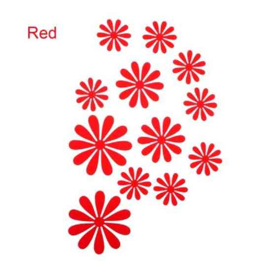 Квіточки на скотчі червоні - 12шт. Київ