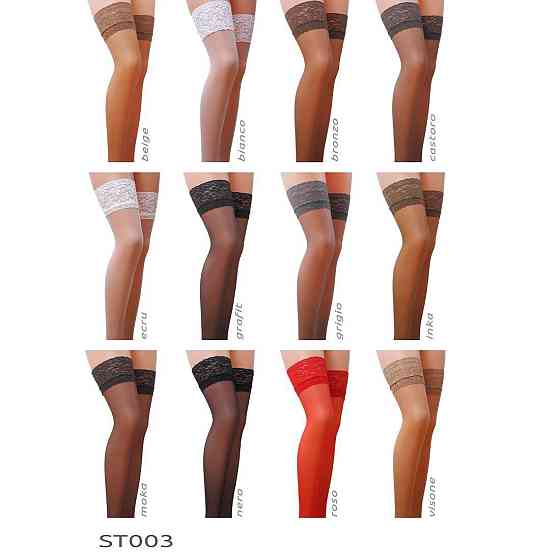 Панчохи Passion ST003 1/2 beige, класичні, на ажурній силіконовій резинці Sex Aura Київ