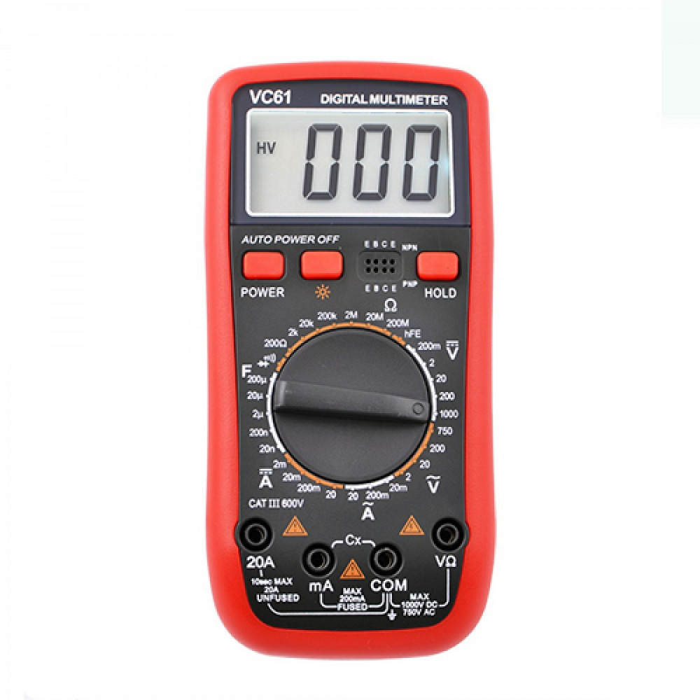 Портативный мультиметр тестер VC-61 (Красный с черным) Киев - изображение 4