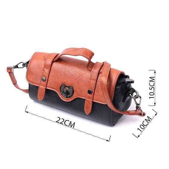 Жіноча сумка у вінтажному стилі з натуральної шкіри Vintage 22349 Чорна Київ