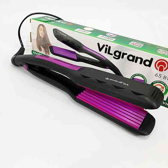 Выпрямитель для волос паровой ViLgrand, Гофре плойка утюжок для волос Укладка выпрямление EU-58 Львов