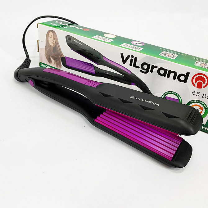 Выпрямитель для волос паровой ViLgrand, Гофре плойка утюжок для волос Укладка выпрямление EU-58 Львов - изображение 4