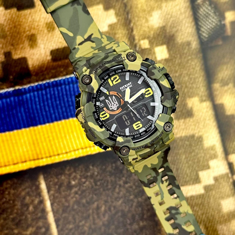 Patriot 002CMGRUASI Тризуб срібло Зелений камуфляж + Коробка. SBR Київ - фото 3