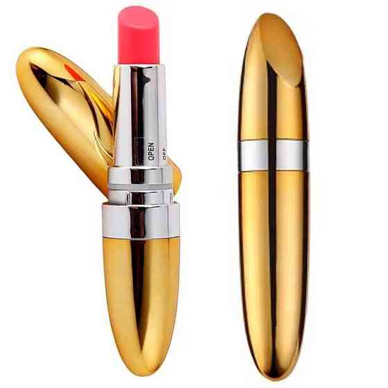 Вібратор для клітора "Помада" - Золото - Вібратори Вінниця