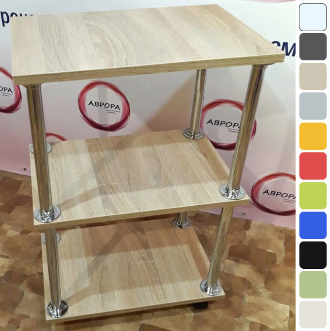 Косметологічна візок етажерка майстра косметолога на коліщатках для салону краси Дуб сонома Київ - фото 1