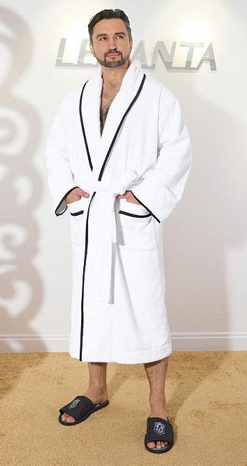 Мужской махровый халат с кантами полезный подарок Киев - изображение 5