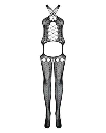 Бодистокинг Obsessive Bodystocking G313 S/M/L, шнуровка, геометрический декор Львов