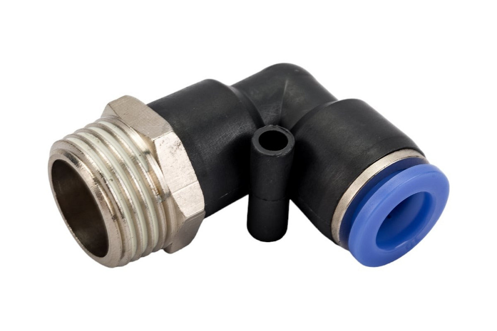 Фітинг кутовий 1/2" для пластикових трубок зовнішнє різблення 10мм Одеса - фото 1